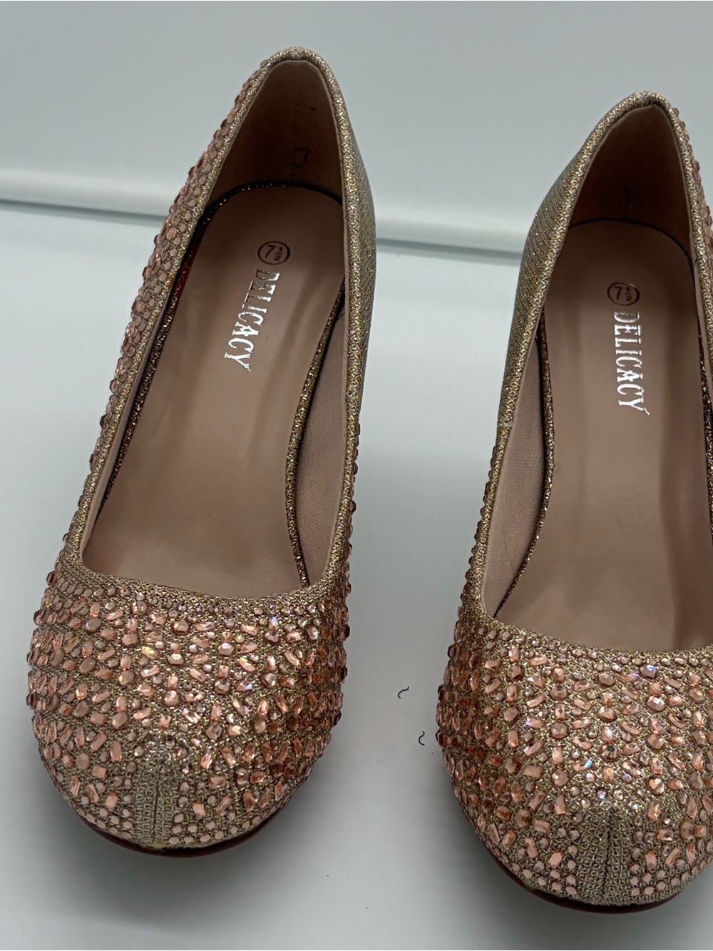 Legacy Women's Rose Gold Crystal Embellished Heels (NO BOX